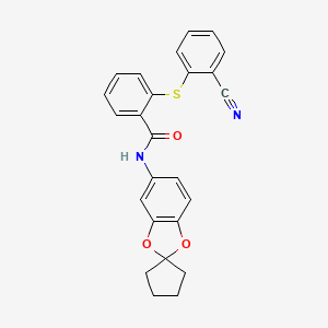 2-[(2-cyanophenyl)thio]-N-spiro[1,3-benzodioxole-2,1'-cyclopentan]-5-ylbenzamide