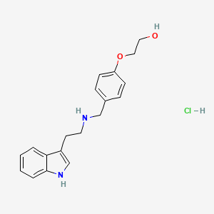 molecular formula C19H23ClN2O2 B4641216 2-[4-({[2-(1H-indol-3-yl)ethyl]amino}methyl)phenoxy]ethanol hydrochloride 