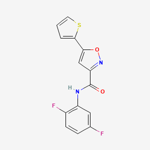 molecular formula C14H8F2N2O2S B4641222 N-(2,5-difluorophenyl)-5-(2-thienyl)-3-isoxazolecarboxamide 