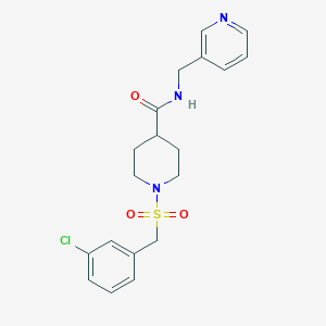 1-[(3-chlorobenzyl)sulfonyl]-N-(3-pyridinylmethyl)-4-piperidinecarboxamide