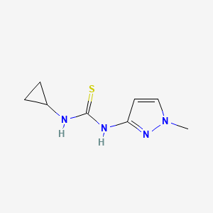 molecular formula C8H12N4S B4641290 N-cyclopropyl-N'-(1-methyl-1H-pyrazol-3-yl)thiourea 