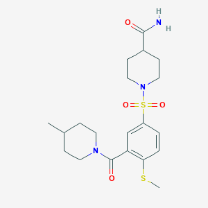 1-{[3-[(4-methyl-1-piperidinyl)carbonyl]-4-(methylthio)phenyl]sulfonyl}-4-piperidinecarboxamide