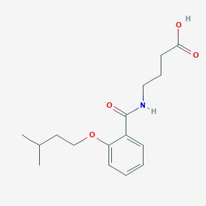 4-{[2-(3-methylbutoxy)benzoyl]amino}butanoic acid