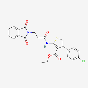 ethyl 4-(4-chlorophenyl)-2-{[3-(1,3-dioxo-1,3-dihydro-2H-isoindol-2-yl)propanoyl]amino}-3-thiophenecarboxylate