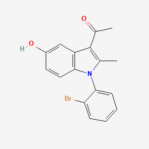 molecular formula C17H14BrNO2 B4641339 1-[1-(2-bromophenyl)-5-hydroxy-2-methyl-1H-indol-3-yl]ethanone 