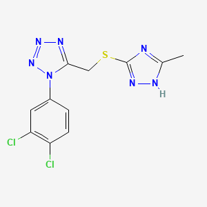 1-(3,4-dichlorophenyl)-5-{[(5-methyl-4H-1,2,4-triazol-3-yl)thio]methyl}-1H-tetrazole