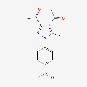 1,1'-[1-(4-acetylphenyl)-5-methyl-1H-pyrazole-3,4-diyl]diethanone