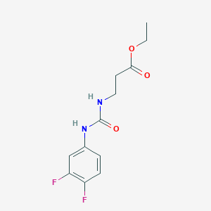 molecular formula C12H14F2N2O3 B4641388 ethyl N-{[(3,4-difluorophenyl)amino]carbonyl}-beta-alaninate 