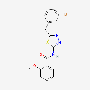 molecular formula C17H14BrN3O2S B4641410 N-[5-(3-bromobenzyl)-1,3,4-thiadiazol-2-yl]-2-methoxybenzamide 