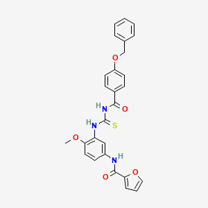 N-{3-[({[4-(benzyloxy)benzoyl]amino}carbonothioyl)amino]-4-methoxyphenyl}-2-furamide