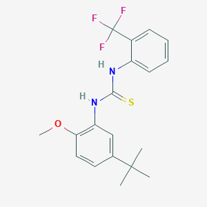 molecular formula C19H21F3N2OS B4641422 N-(5-tert-butyl-2-methoxyphenyl)-N'-[2-(trifluoromethyl)phenyl]thiourea 