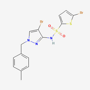 5-bromo-N-[4-bromo-1-(4-methylbenzyl)-1H-pyrazol-3-yl]-2-thiophenesulfonamide