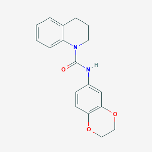 molecular formula C18H18N2O3 B4641456 N-(2,3-dihydro-1,4-benzodioxin-6-yl)-3,4-dihydro-1(2H)-quinolinecarboxamide 