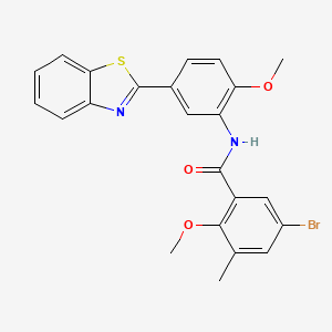 N-[5-(1,3-benzothiazol-2-yl)-2-methoxyphenyl]-5-bromo-2-methoxy-3-methylbenzamide