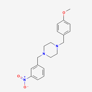 molecular formula C19H23N3O3 B4641474 1-(4-methoxybenzyl)-4-(3-nitrobenzyl)piperazine 