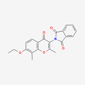 molecular formula C21H17NO5 B4641484 2-(7-ethoxy-2,8-dimethyl-4-oxo-4H-chromen-3-yl)-1H-isoindole-1,3(2H)-dione 