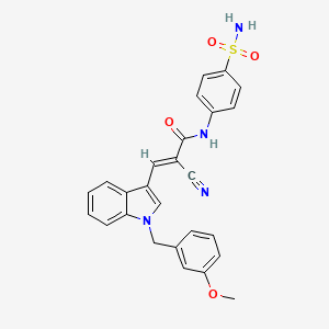 N-[4-(aminosulfonyl)phenyl]-2-cyano-3-[1-(3-methoxybenzyl)-1H-indol-3-yl]acrylamide