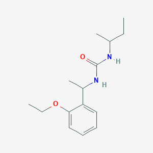 molecular formula C15H24N2O2 B4641561 N-(sec-butyl)-N'-[1-(2-ethoxyphenyl)ethyl]urea 