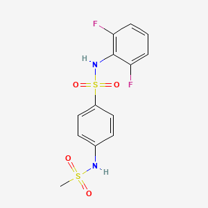 molecular formula C13H12F2N2O4S2 B4641606 N-(2,6-difluorophenyl)-4-[(methylsulfonyl)amino]benzenesulfonamide 