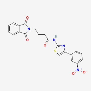 molecular formula C21H16N4O5S B4641644 4-(1,3-dioxo-1,3-dihydro-2H-isoindol-2-yl)-N-[4-(3-nitrophenyl)-1,3-thiazol-2-yl]butanamide 