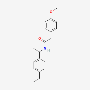 molecular formula C19H23NO2 B4641648 N-[1-(4-ethylphenyl)ethyl]-2-(4-methoxyphenyl)acetamide 