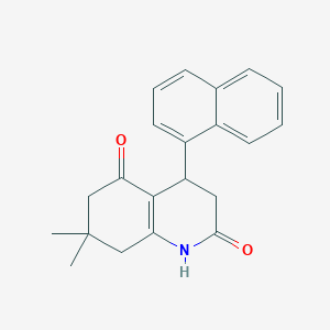 molecular formula C21H21NO2 B4641679 7,7-dimethyl-4-(1-naphthyl)-4,6,7,8-tetrahydro-2,5(1H,3H)-quinolinedione 