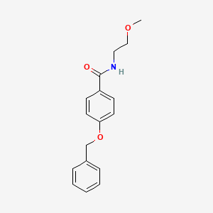 molecular formula C17H19NO3 B4641683 4-(benzyloxy)-N-(2-methoxyethyl)benzamide 