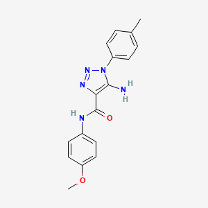 molecular formula C17H17N5O2 B4641695 5-amino-N-(4-methoxyphenyl)-1-(4-methylphenyl)-1H-1,2,3-triazole-4-carboxamide 