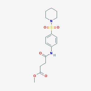 molecular formula C16H22N2O5S B464171 Methyl 4-oxo-4-{[4-(1-piperidinylsulfonyl)phenyl]amino}butanoate CAS No. 315670-03-2