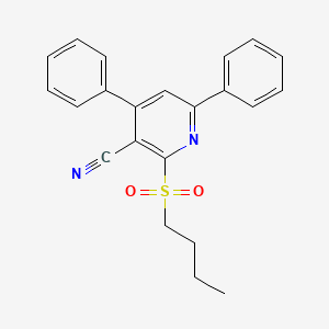 molecular formula C22H20N2O2S B4641721 2-(butylsulfonyl)-4,6-diphenylnicotinonitrile 
