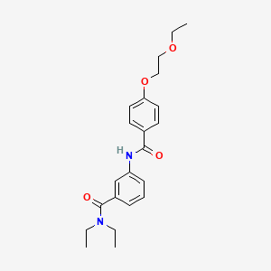 molecular formula C22H28N2O4 B4641735 3-{[4-(2-ethoxyethoxy)benzoyl]amino}-N,N-diethylbenzamide 
