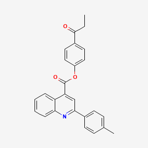 molecular formula C26H21NO3 B4641741 4-propionylphenyl 2-(4-methylphenyl)-4-quinolinecarboxylate 