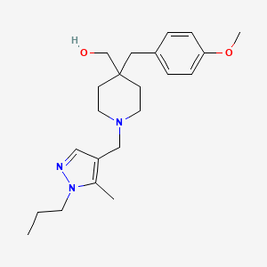 {4-(4-methoxybenzyl)-1-[(5-methyl-1-propyl-1H-pyrazol-4-yl)methyl]-4-piperidinyl}methanol