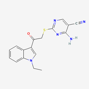 4-amino-2-{[2-(1-ethyl-1H-indol-3-yl)-2-oxoethyl]thio}-5-pyrimidinecarbonitrile