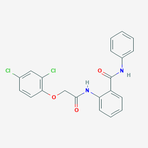 molecular formula C21H16Cl2N2O3 B464175 2-{[(2,4-dichlorophenoxy)acetyl]amino}-N-phenylbenzamide CAS No. 316153-97-6