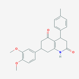 molecular formula C24H25NO4 B4641762 7-(3,4-dimethoxyphenyl)-4-(4-methylphenyl)-4,6,7,8-tetrahydro-2,5(1H,3H)-quinolinedione 