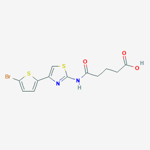 5-{[4-(5-bromo-2-thienyl)-1,3-thiazol-2-yl]amino}-5-oxopentanoic acid