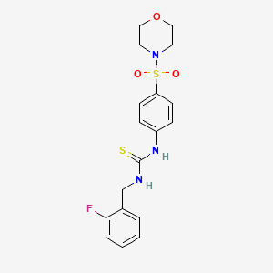 molecular formula C18H20FN3O3S2 B4641788 N-(2-fluorobenzyl)-N'-[4-(4-morpholinylsulfonyl)phenyl]thiourea 