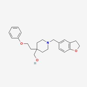 molecular formula C23H29NO3 B4641842 [1-(2,3-dihydro-1-benzofuran-5-ylmethyl)-4-(2-phenoxyethyl)-4-piperidinyl]methanol 