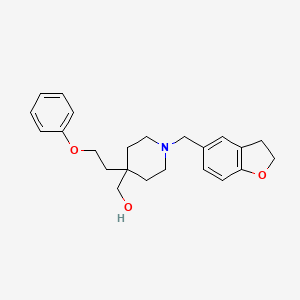 [1-(2,3-dihydro-1-benzofuran-5-ylmethyl)-4-(2-phenoxyethyl)-4-piperidinyl]methanol