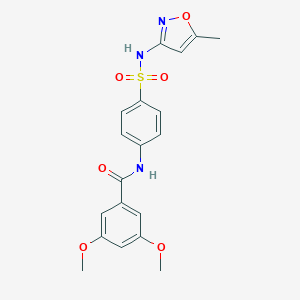 molecular formula C19H19N3O6S B464185 3,5-dimethoxy-N-(4-{[(5-methyl-3-isoxazolyl)amino]sulfonyl}phenyl)benzamide CAS No. 300772-66-1