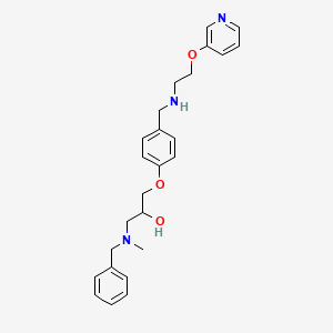 1-[benzyl(methyl)amino]-3-[4-({[2-(3-pyridinyloxy)ethyl]amino}methyl)phenoxy]-2-propanol