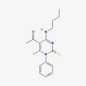 1-[4-(butylamino)-6-methyl-1-phenyl-2-thioxo-1,2-dihydro-5-pyrimidinyl]ethanone