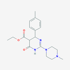 molecular formula C19H26N4O3 B4641884 ethyl 6-(4-methylphenyl)-2-(4-methylpiperazin-1-yl)-4-oxo-1,4,5,6-tetrahydropyrimidine-5-carboxylate 
