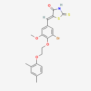 5-{3-bromo-4-[2-(2,4-dimethylphenoxy)ethoxy]-5-methoxybenzylidene}-2-thioxo-1,3-thiazolidin-4-one