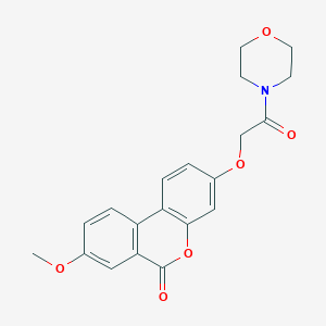 molecular formula C20H19NO6 B4641920 8-methoxy-3-[2-(4-morpholinyl)-2-oxoethoxy]-6H-benzo[c]chromen-6-one 