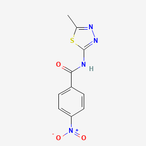 molecular formula C10H8N4O3S B4641929 N-(5-methyl-1,3,4-thiadiazol-2-yl)-4-nitrobenzamide CAS No. 36855-77-3