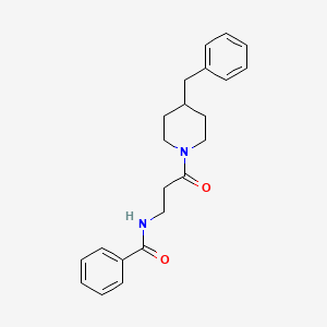 molecular formula C22H26N2O2 B4641931 N-[3-(4-benzyl-1-piperidinyl)-3-oxopropyl]benzamide 