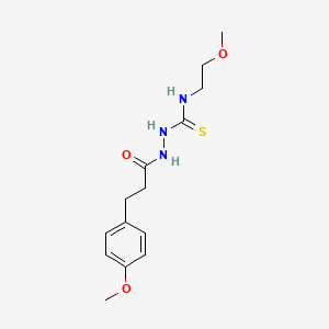 N-(2-methoxyethyl)-2-[3-(4-methoxyphenyl)propanoyl]hydrazinecarbothioamide