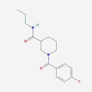 molecular formula C16H21FN2O2 B4641949 1-(4-fluorobenzoyl)-N-propyl-3-piperidinecarboxamide CAS No. 1060812-97-6